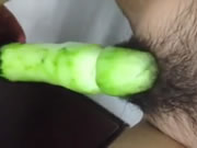 Indoesian fille Masturbation Use Cucumber